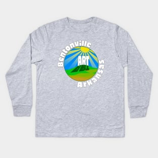 Bentonville, Arkansas Art Design Kids Long Sleeve T-Shirt